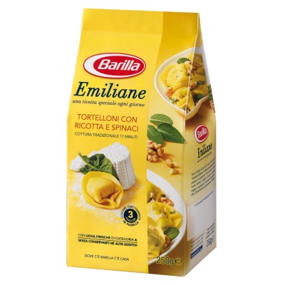 Pasta  Emiliane Tortelloni  con  Ricotta e Spinace Barilla - confezione da 250 g