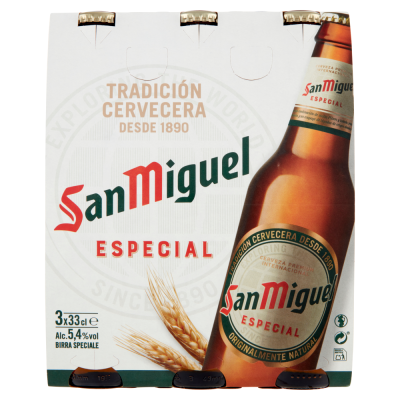 Birra  Especial San Miguel - 3 x 33 cl