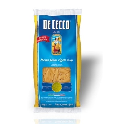 Pasta  Mezze Penne Rigate  De Cecco  - confezione da 500 g