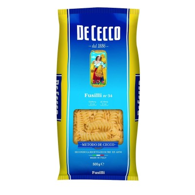 Pasta  Fusilli  De Cecco  - confezione da 500 g