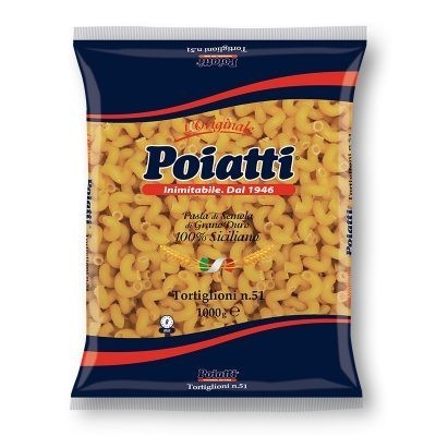Pasta  Tortiglioni  Poiatti - confezione da 1000 g