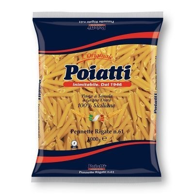 Pasta  Pennette Rigate  Poiatti - confezione da 1000 g