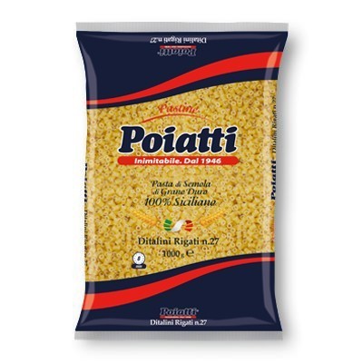 Pasta  Ditalini Rigati  Poiatti - confezione da 1000 g