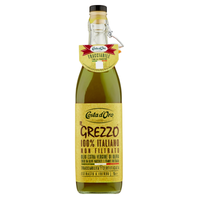 Olio Extra Vergine di Oliva Il Grezzo 100% Italiano Non Filtrato  Costa D'oro - 1L