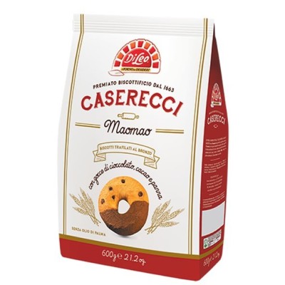 Biscotti i Caserecci Maomao con Cacao e Nocciole Di Leo - 600 g