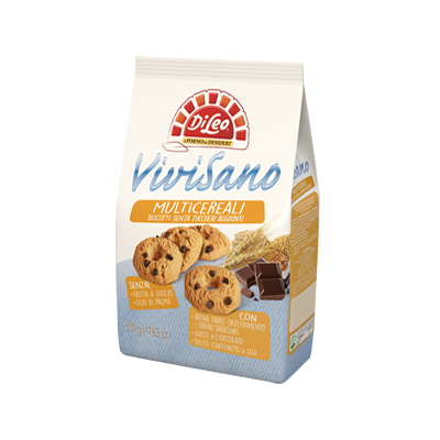 Biscotti Vivisano con Multicereali e Gocce di Cioccolato Di Leo - 500 g