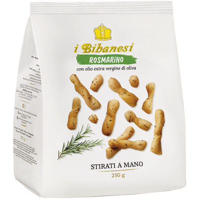 Panetti Rosmarino con Olio Extra Vergine di Oliva I Bibanesi - 250 g