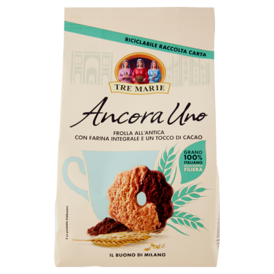 Biscotti Frolla all'Antica con Farina Integrale e un Tocco di Cioccolato Ancora Uno Tre Marie - 300 g