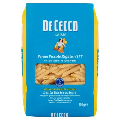 Pasta  Penne Piccole Rigate  De Cecco  - confezione da 500 g