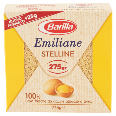 Pasta  Emiliane Stelline  all'uovo Barilla - confezione da 275 g