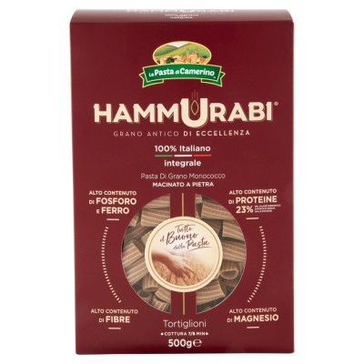 Pasta  Tortiglioni  Integrale Hammurabi La Pasta di Camerino - confezione da  500  g