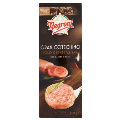 Gran Cotechino Italiano Senza Glutine Negroni - 800 g