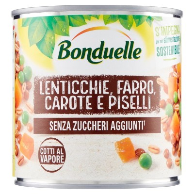 Lenticchie Farro Carote e Piselli al Vapore Bonduelle - 300 g