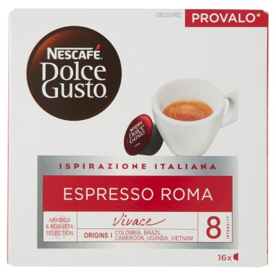 Caffè Dolce Gusto Espresso Roma Nescafé - 16 Capsule 100 g