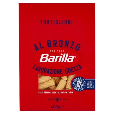 Pasta  Tortiglioni al Bronzo 100% Grano Italiano Barilla - confezione da 400 g