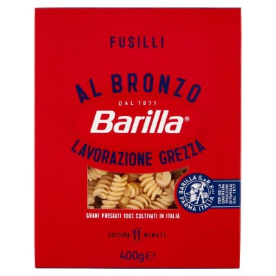Pasta Fusilli al Bronzo 100% Grano Italiano Barilla - confezione da 400 g