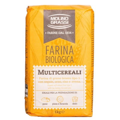 Farina di Grano Tenero Multicereali Biologica Molino Grassi - 1000 g