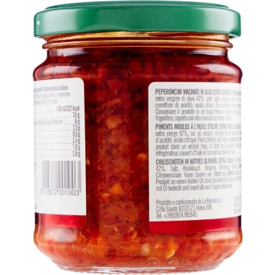 Peperoncini Macinati in Olio Extra Vergine di Oliva La Reinese - 170 g