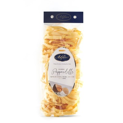 Pasta Pappardelle Zigrinate all'Uovo Matassa in Sacchetto Alfieri - confezione da 500 g