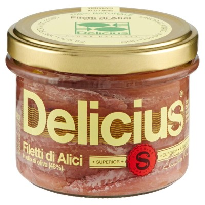 Filetti di Alici in Olio di Oliva Delicius - 230 g
