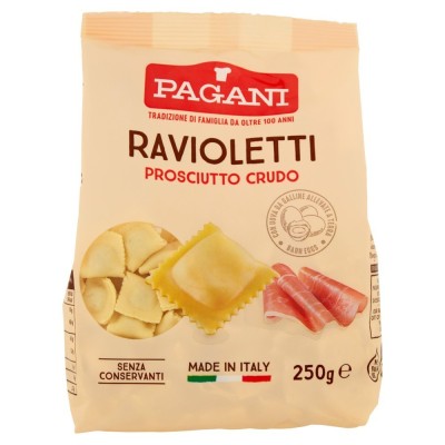 Pasta  Ravioletti con Prosciutto Crudo Pagani - confezione da 250 g