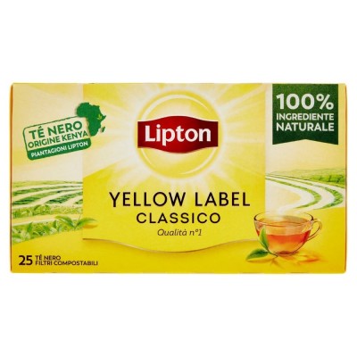 Thè Yellow Classico Lipton 25 Filtri - 37,5 g