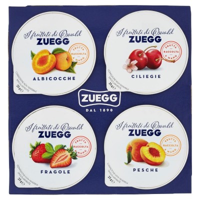 Confettura Extra Albicocche Ciliegia Fragole Pesche I Frutti di Oswald  Zuegg - 4 x 25 g
