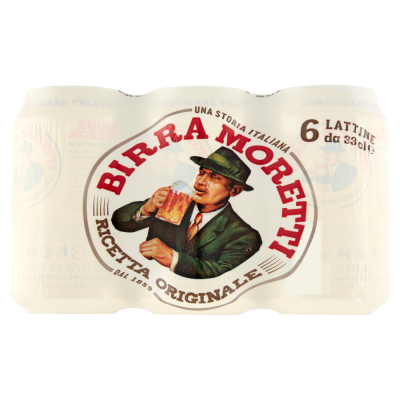 Birra Lattina Moretti - 6 x 33 cl