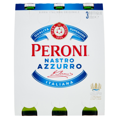 Birra Nastro Azzurro Italiana Peroni - 3 x 33 cl