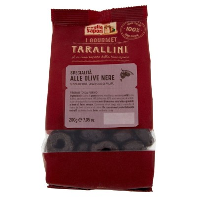 Tarallini Specialità I Gurmet alle Olive Nere Puglia Sapori - 200 g