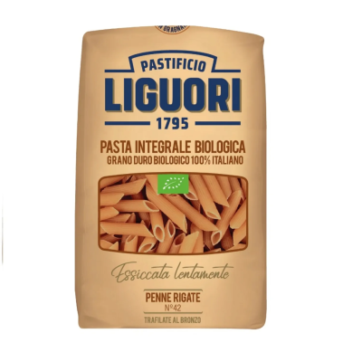 Pasta Integrale Penne Rigate Bio Liguori - confezione da 500 g