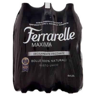 Acqua Maxima Decisamente Frizzante  Ferrarelle - 6 Bottiglie da  1,5 LT