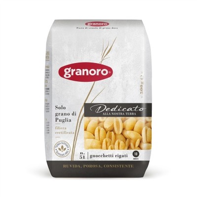Pasta  Gnocchetti Rigati Dedicato Granoro - confezione da 500 g