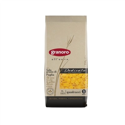 Pasta Quadrucci all'Uovo Dedicato Granoro - confezione da 250 g