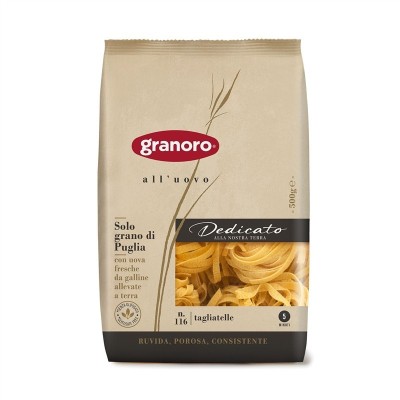 Pasta Tagliatelle all'Uovo Dedicato Granoro - confezione da 500 g