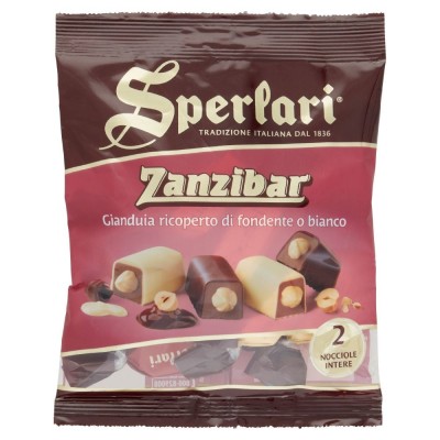 Cioccolatini Gianduia ricoperto di Fondente o Bianco Zanzibar Sperlari - 130 g