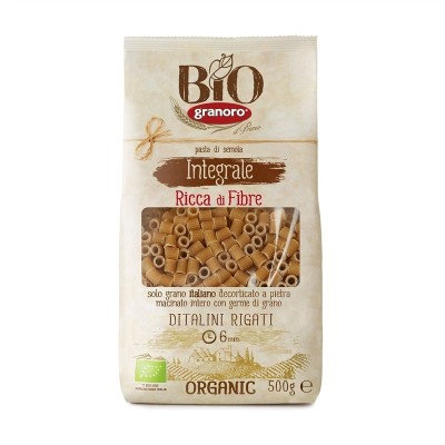 Pasta Integrale Ditalini Rigati Bio Granoro - confezione da 500 g