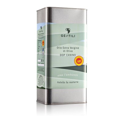 Olio Extra Vergine di Oliva D.O.P Canino Italiano Gentili - Lattina da 5 L 