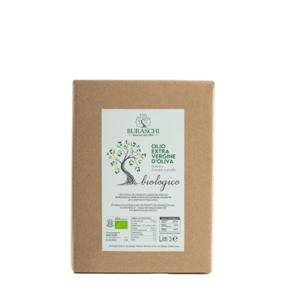 Olio Extra Vergine di Oliva Biologico Buraschi - Bag in Box da 3 L 