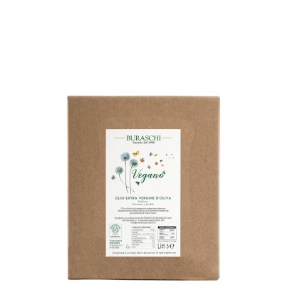 Olio Extra Vergine di Oliva Vegano Buraschi - Bag in Box da 5 L 