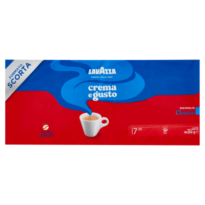 Caffè Crema e Gusto Classico Lavazza - confezione 4 da  250 g