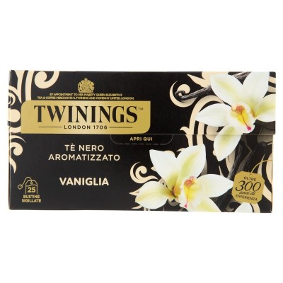 Twinings Tè Nero Aromatizzato alla Vaniglia 25 Filtri - 50 g