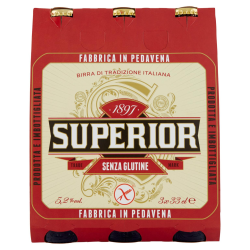 Birra Superior Senza Glutine Pedavena - 3 x 33 cl