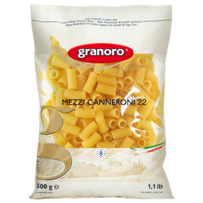 Pasta  Mezzi Canneroni  Granoro - confezione da 500 g