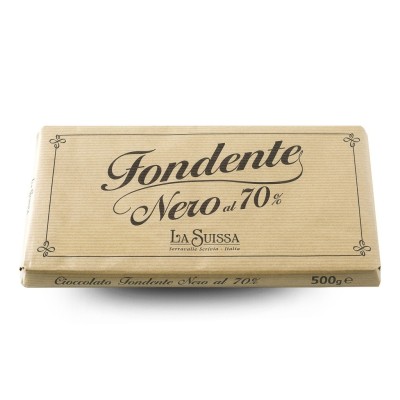 Tavoletta Cioccolato Fondente Nero al 70% La Suissa - 500 g