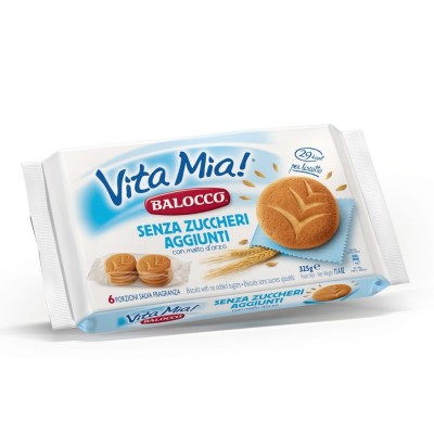 Biscotti Frollini Classici Senza Zucchero con Olio di Girasole Vita Mia Balocco - 325 g