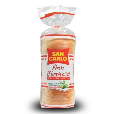 Pan Bianco con Olio d'Oliva San Carlo - 400 g