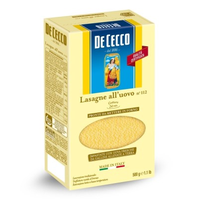 Pasta all'Uovo Lasagne De Cecco - confezione da 500 g