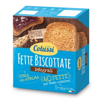 Fette Biscottate Integrali no Olio di Palma Colussi - 320 g