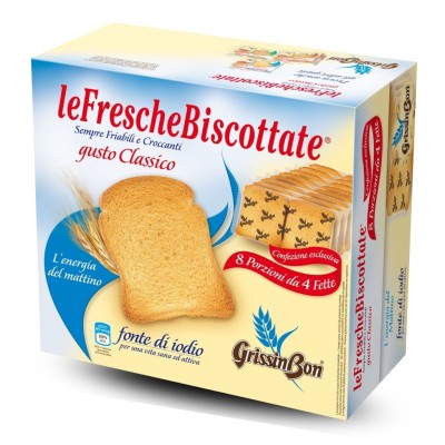 Fette Biscottate Gusto Classiche 8 Porzioni da 4 Fette Grissin Bon - 250 g